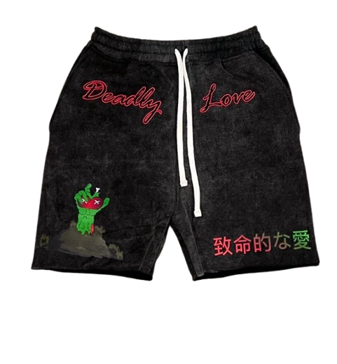 Fatal Love Shorts – Black Wash